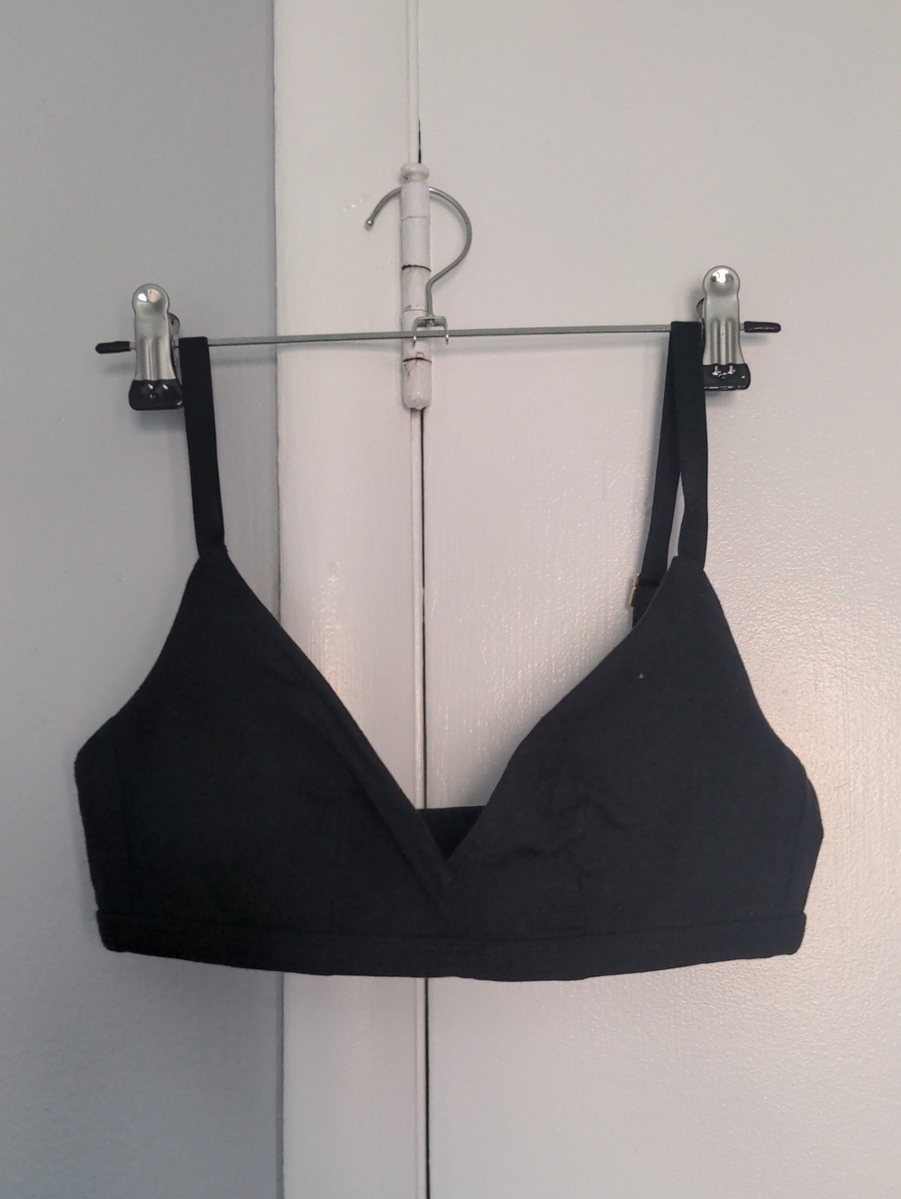 Small Like New Knickey Organic Cotton Black Soft Bralette with Light Support